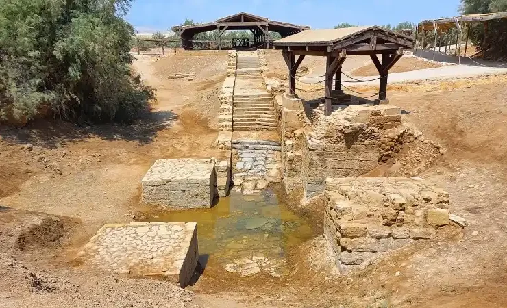 Exact baptism site of Jesus